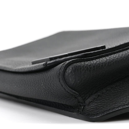 Grained Calfskin Aerogram Takeoff Sling Black