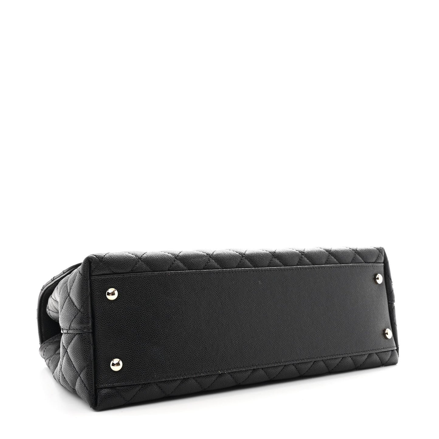 Caviar Quilted Medium Coco Handle Flap Black