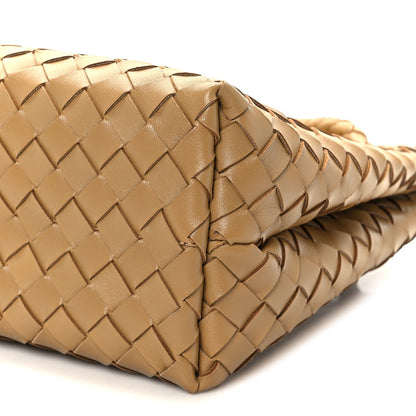 Nappa Intrecciato Medium Andiamo Shoulder Bag Dark Praline