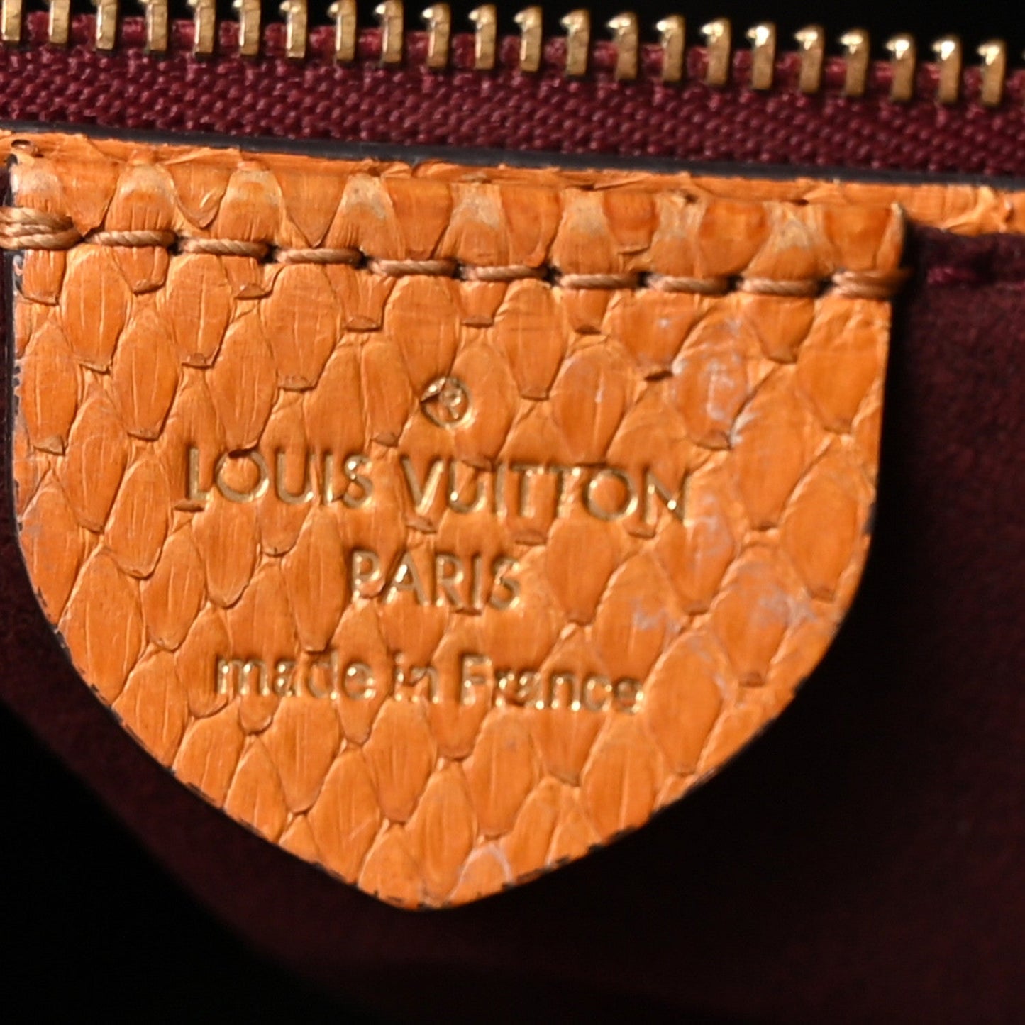 Monogram Python Ostrich Gaia Bordeaux