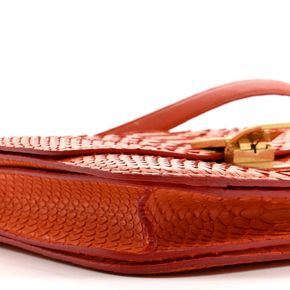 Snakeskin Classic Box Flap Orange