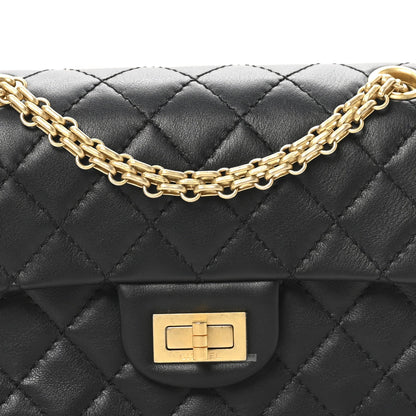 Calfskin Quilted 2.55 Reissue Mini Flap Black