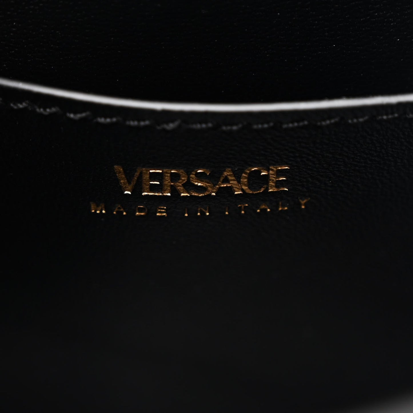 Grained Calfskin Small La Medusa Top Handle Bag Black