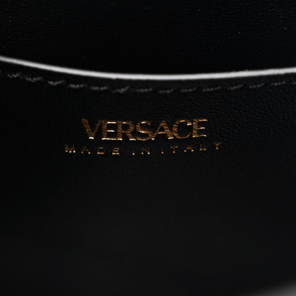 Grained Calfskin Small La Medusa Top Handle Bag Black