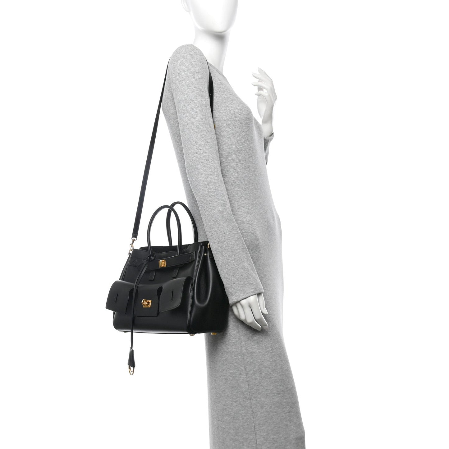 Smooth Calfskin Small Bel Air Carry All Bag Black