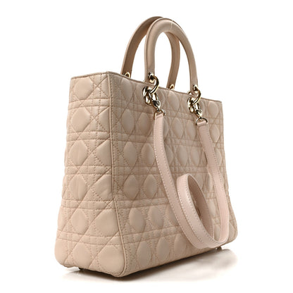 Lambskin Cannage Large Lady Dior Fard