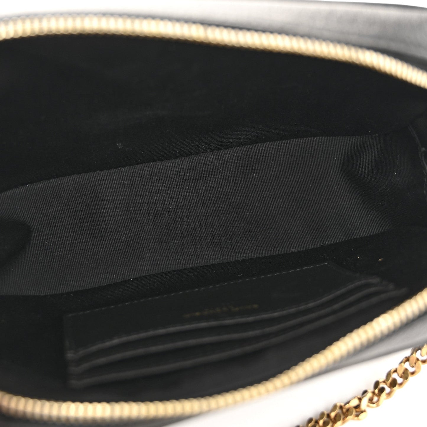 Calfskin Suede Matelasse Monogram Mini Lou Camera Bag Black