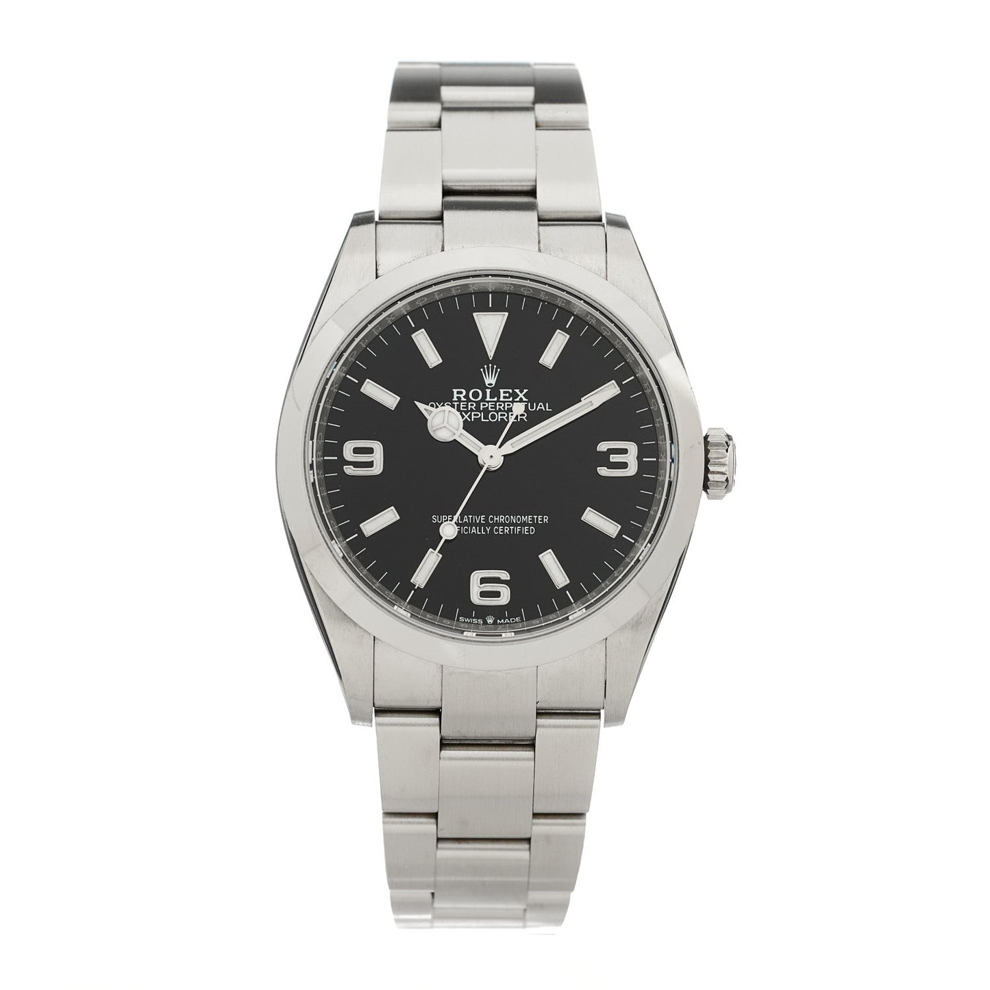 Stainless Steel 36mm Oyster Perpetual Explorer Watch Black 124270