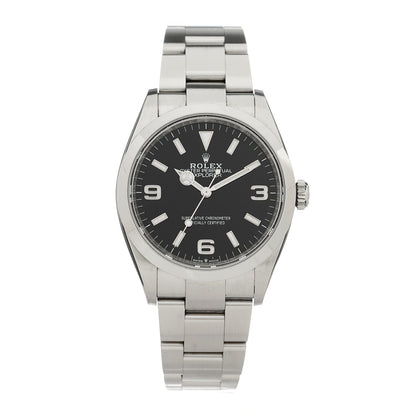 Stainless Steel 36mm Oyster Perpetual Explorer Watch Black 124270