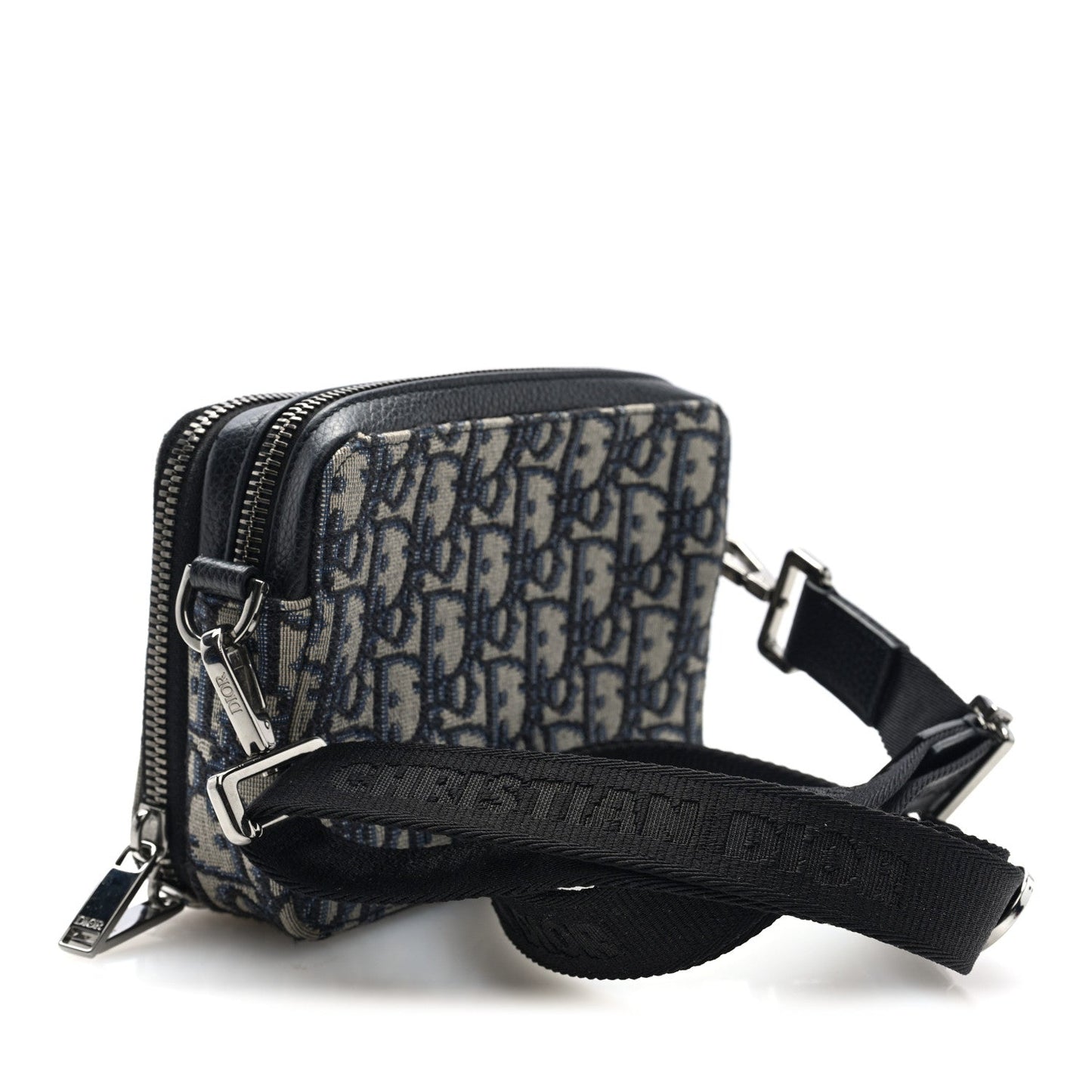 Oblique Pouch Beige Black