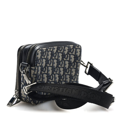 Oblique Pouch Beige Black