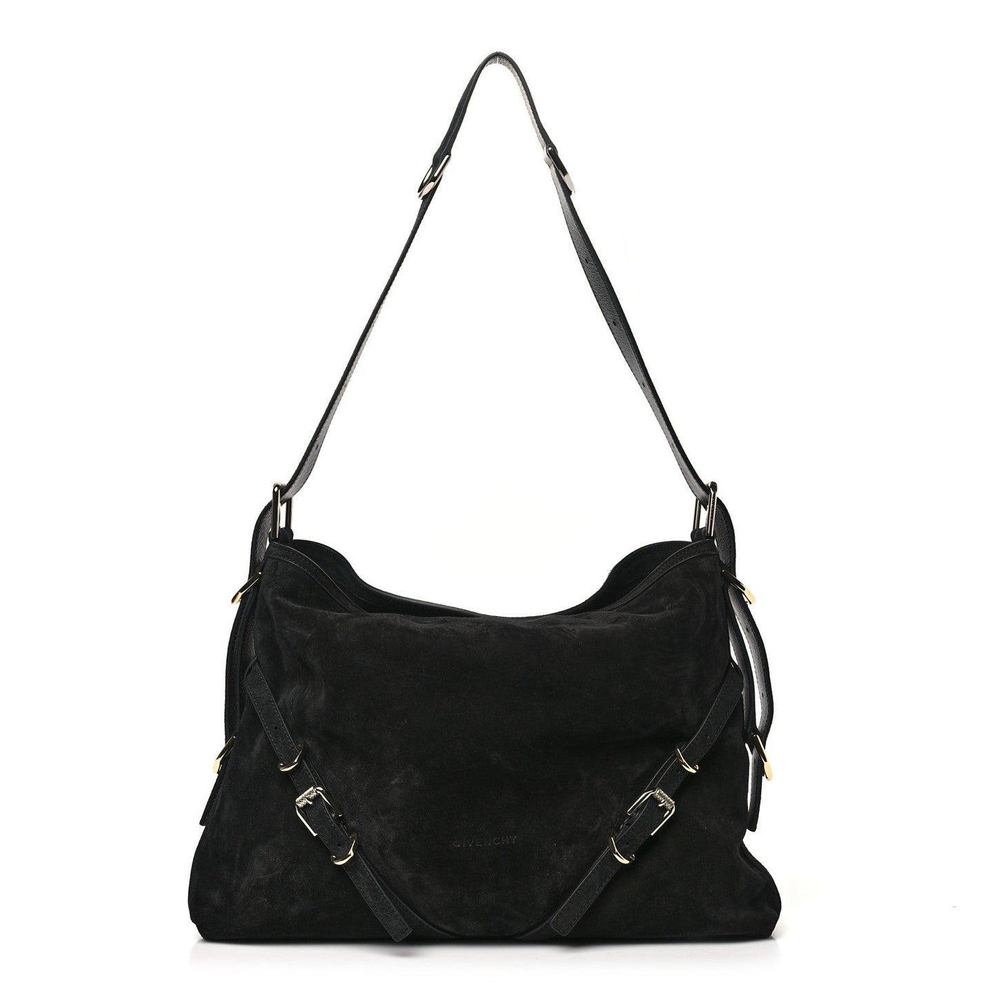 Suede Medium Voyou Bag Black