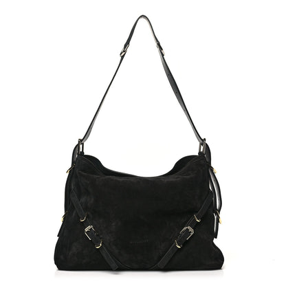 Suede Medium Voyou Bag Black