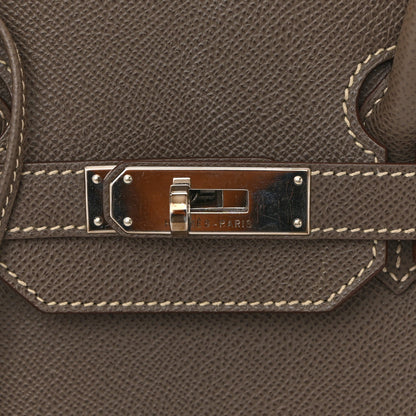Epsom Candy Birkin 35 Etain Bleu Thalassa