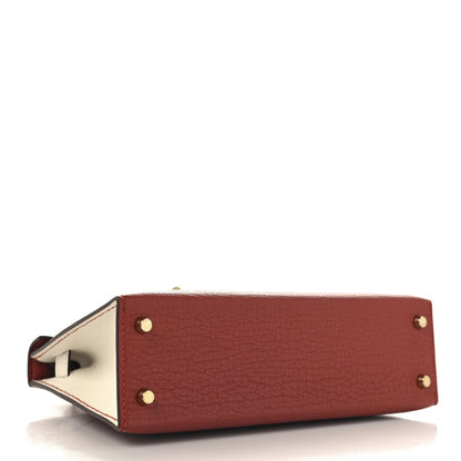Chevre Mysore Horseshoe Mini Kelly Sellier 20 Brique Nata