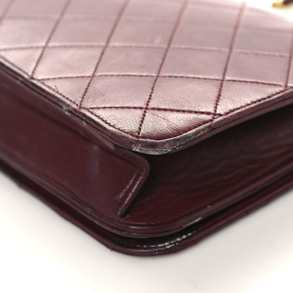 Lambskin Quilted Small Single Flap Bordeaux