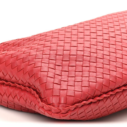 Nappa Intrecciato Large Veneta Hobo Red
