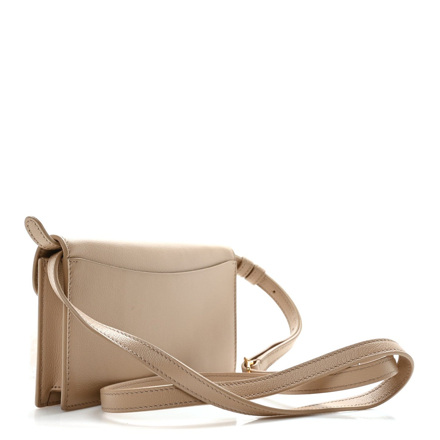 Grained Calfskin Extra Pochette Light Mastic Sun Gold