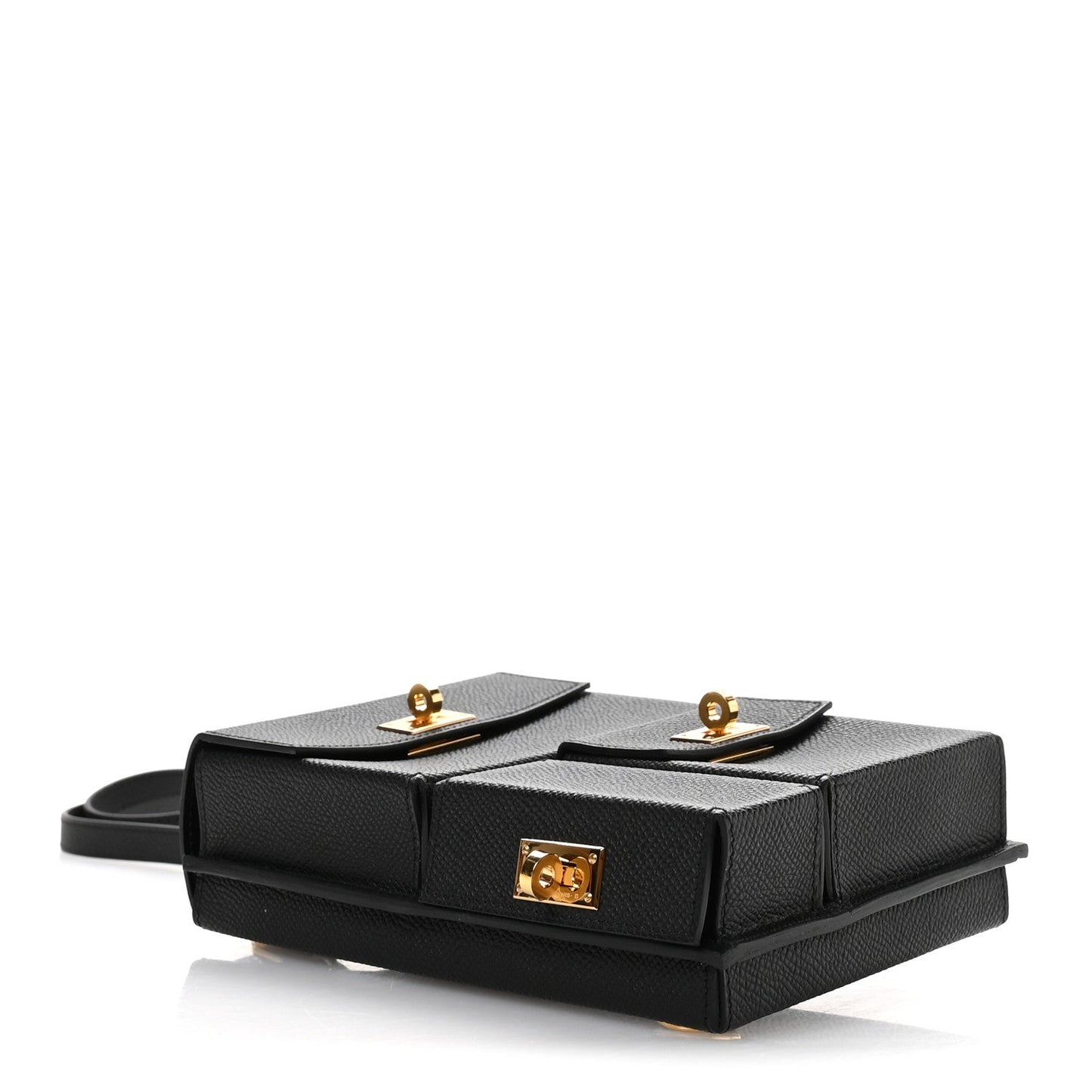 Epsom Kelly Multi Pocket Pochette To Go Black