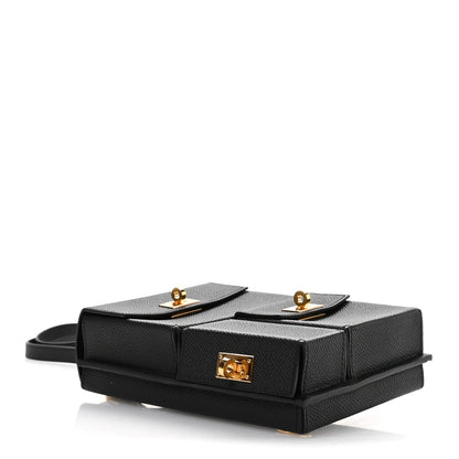 Epsom Kelly Multi Pocket Pochette To Go Black