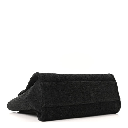 Lurex Canvas Small Deauville Tote Black