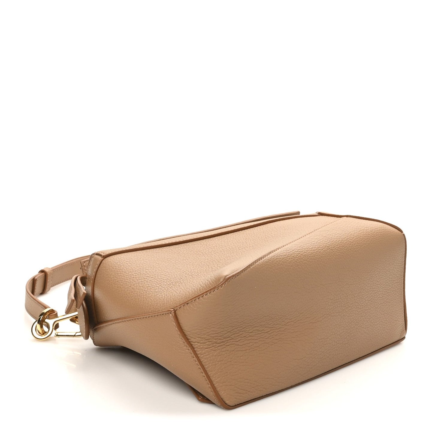 Grained Calfskin Small Puzzle Edge Bag Toffee
