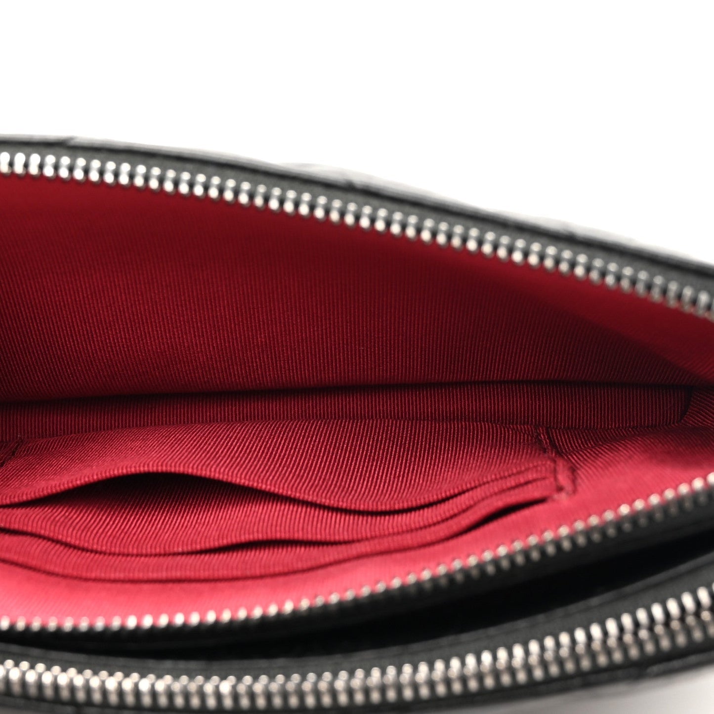 Aged Calfskin Chevron Quilted Small Gabrielle Clutch With Chain Black