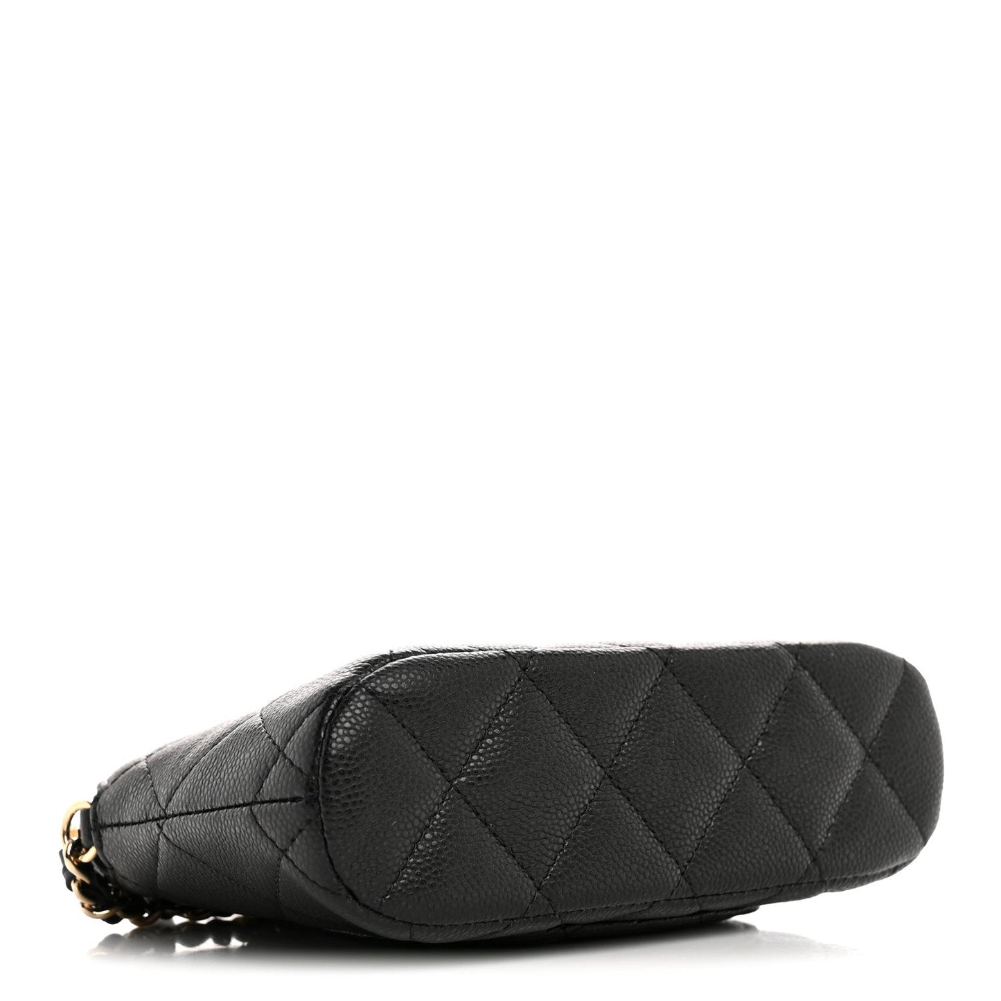 Caviar Quilted Classic Clutch With Chain Black
