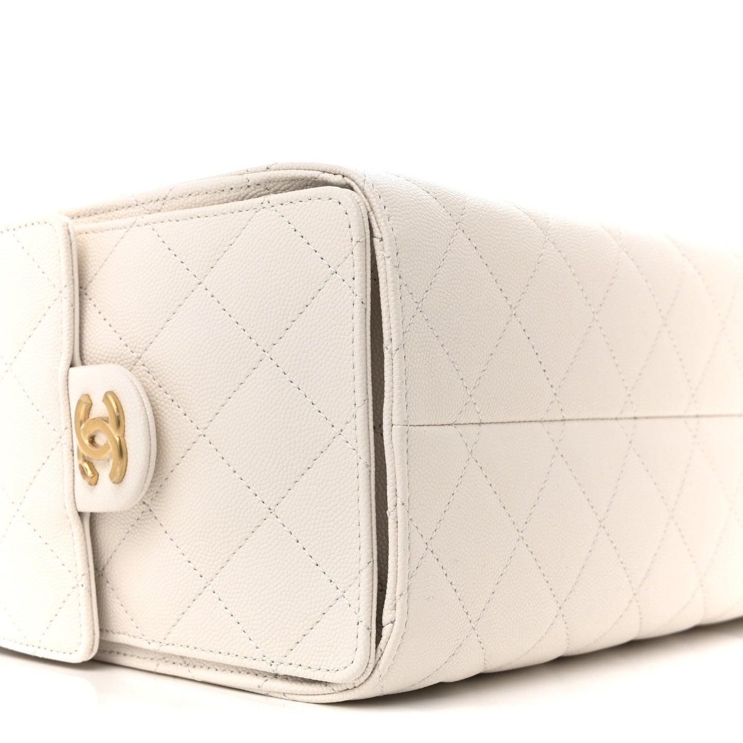 Caviar Quilted Small Chanel 25 Handbag White