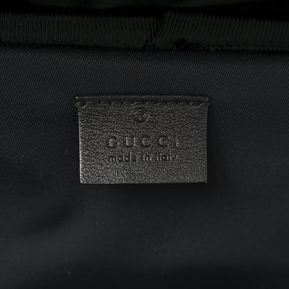 GG Supreme Monogram Four Wheel Suitcase Black