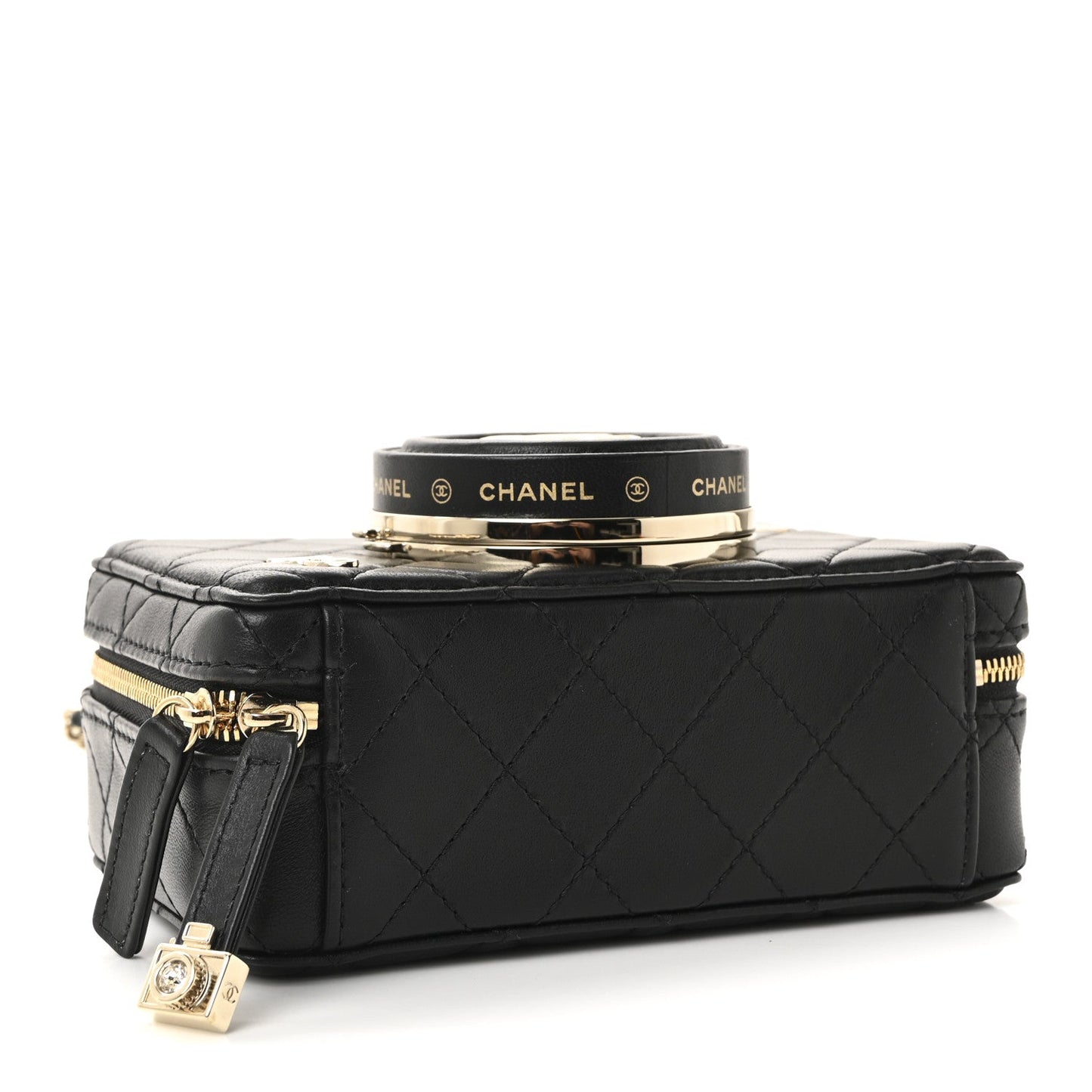Lambskin Quilted Coco Click Bag Black