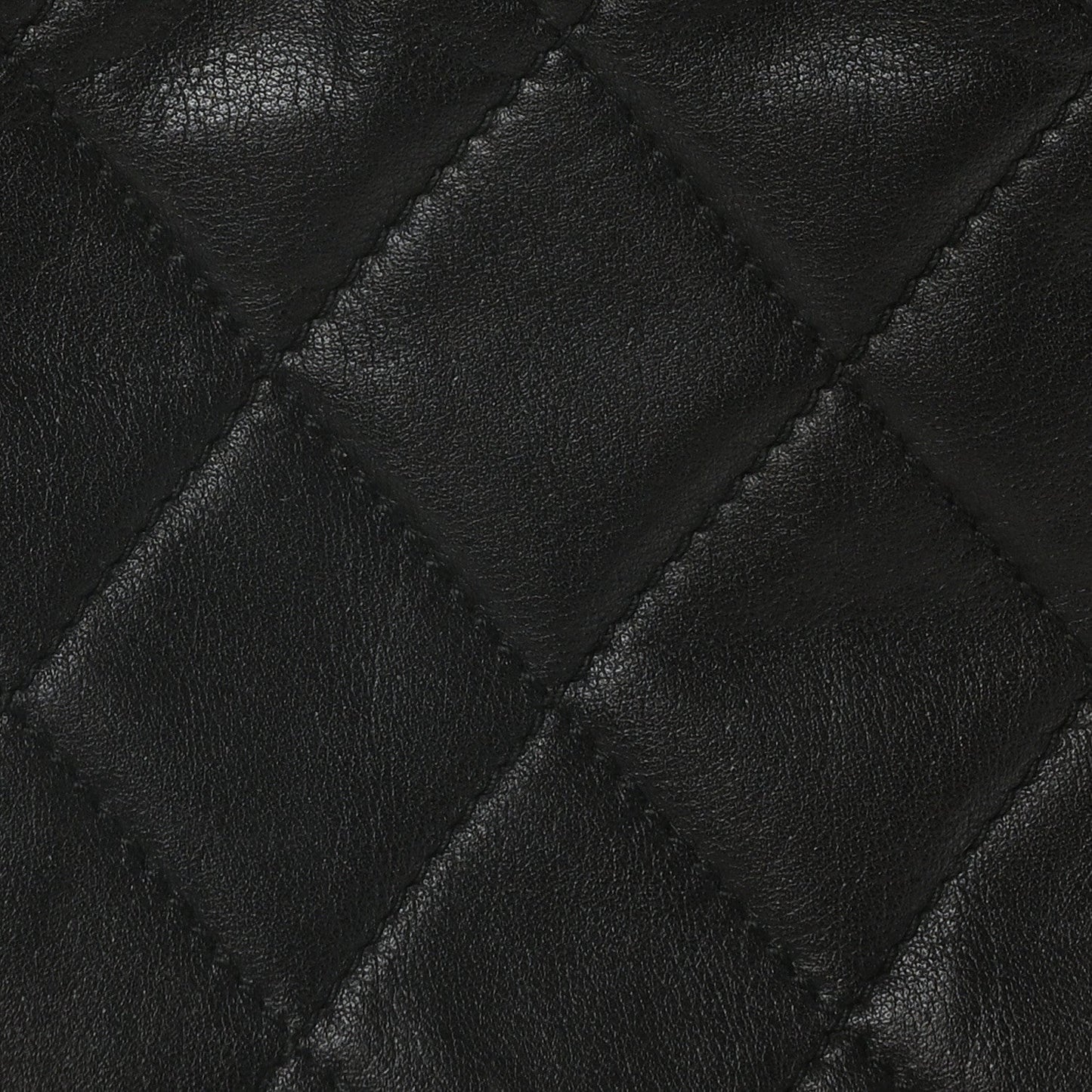 Calfskin Quilted CC Shopping Tote Black