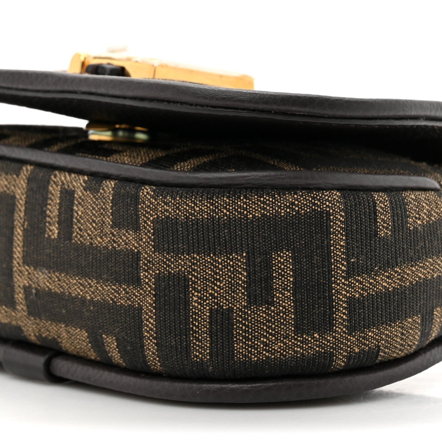 Fabric Jacquard Vitello Cher Cuoio FF 1974 Nano Fendi C'mon Tobacco Moro Ebano