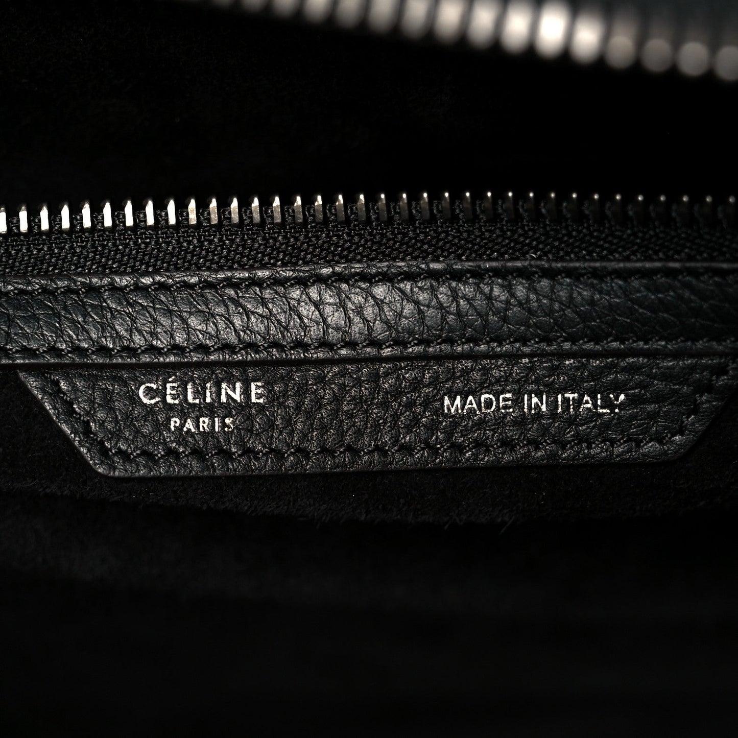 Drummed Calfskin Mini Luggage Black
