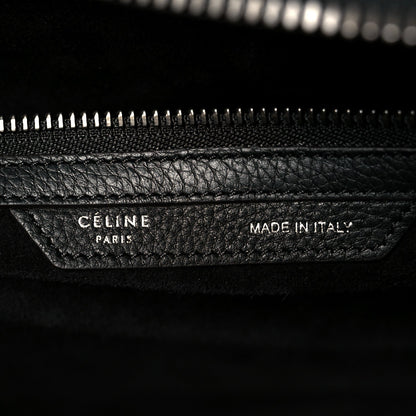 Drummed Calfskin Mini Luggage Black
