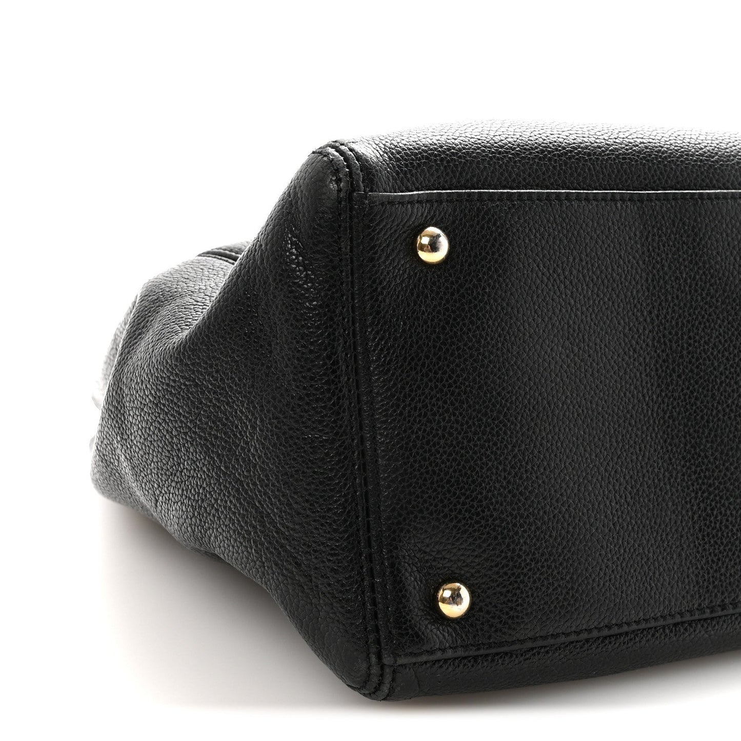 Calfskin Cerf Executive Shopper Tote Black