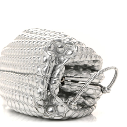 Metallic Fabric Bubble Wrap The Mini Pouch Silver