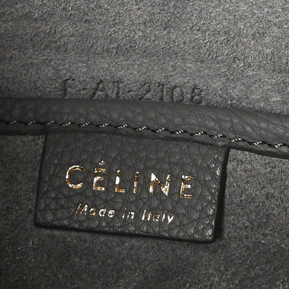 Drummed Calfskin Nano Luggage Kohl