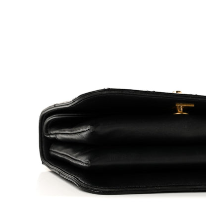 Caviar Quilted Mini Top Handle Flap Black
