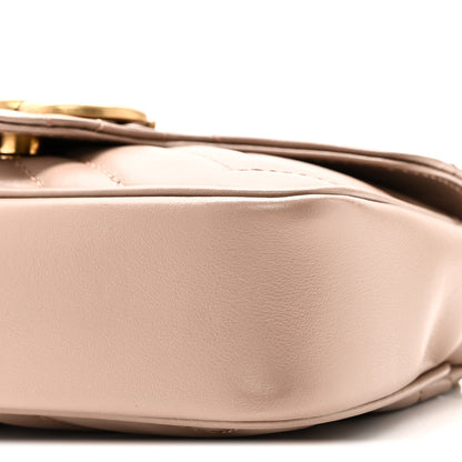 Calfskin Matelasse Super Mini GG Marmont Shoulder Bag Porcelain Rose