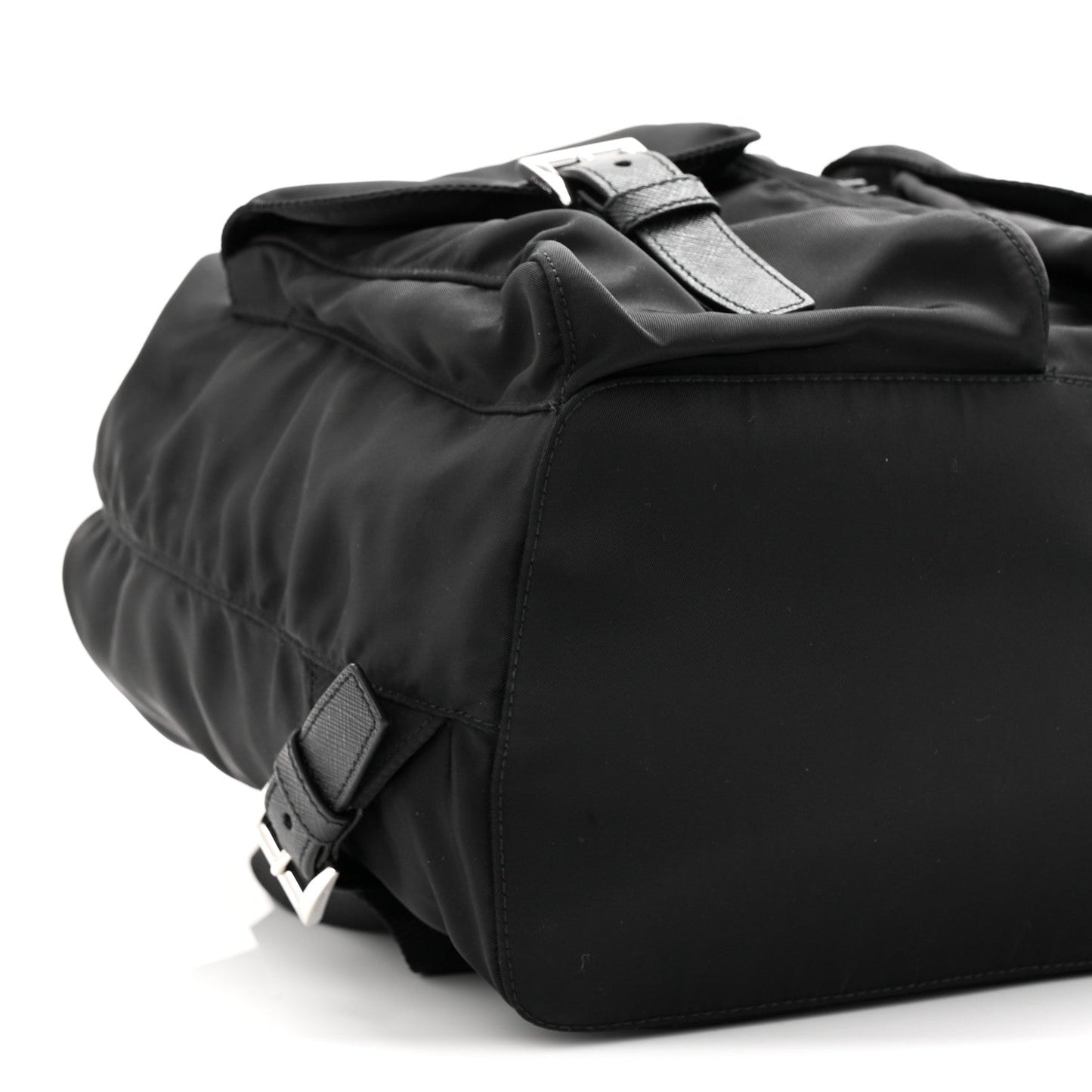 Tessuto Nylon Saffiano Medium Backpack Black
