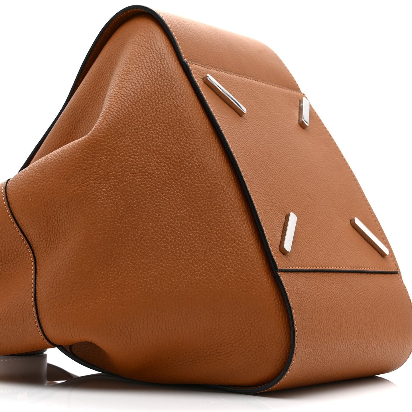 Grained Calfskin Small Hammock Shoulder Bag Tan