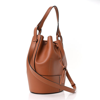 Calfskin Balloon Bucket Bag Tan