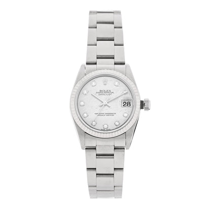 Stainless Steel 18K White Gold Diamond Meteorite 31mm Oyster Perpetual Datejust Watch 78274