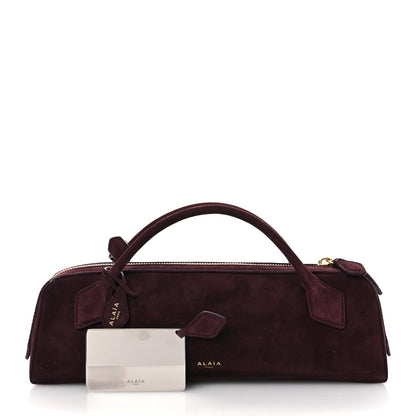 Suede Goatskin Teckel Clutch Rouge Grenat