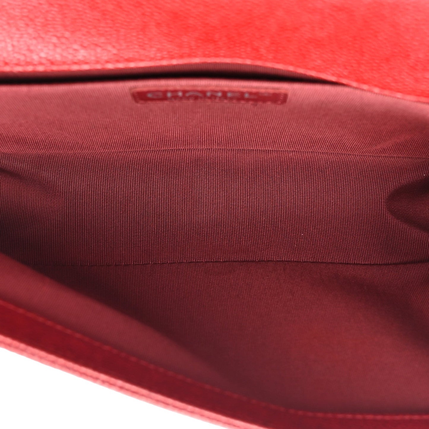 Caviar Quilted Medium Boy Flap Red