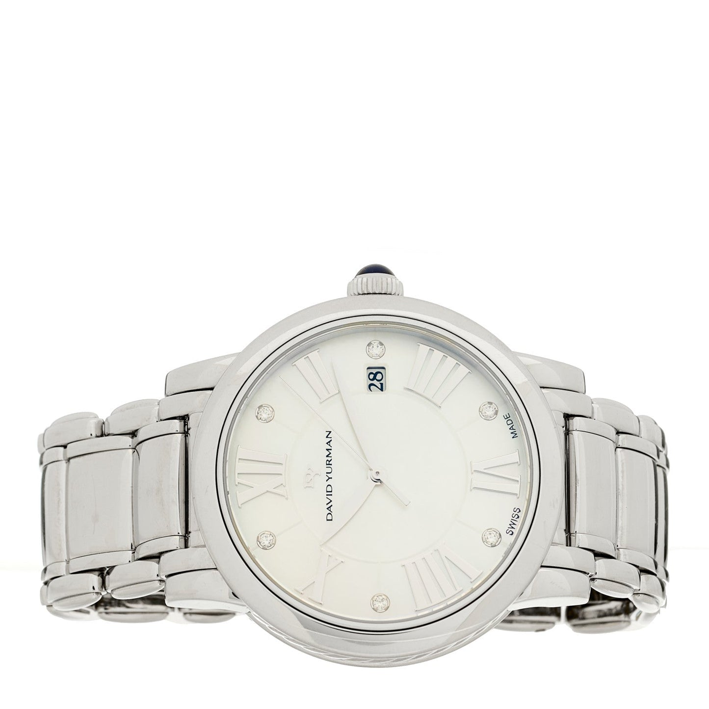 Stainless Steel Diamond Mother of Pearl 38mm Classic Quartz Watch