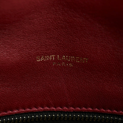 Lambskin Quilted Toy Loulou Puffer Monogram Chain Satchel Red