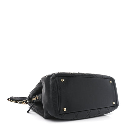 Caviar Quilted Timeless CC Soft Tote Black