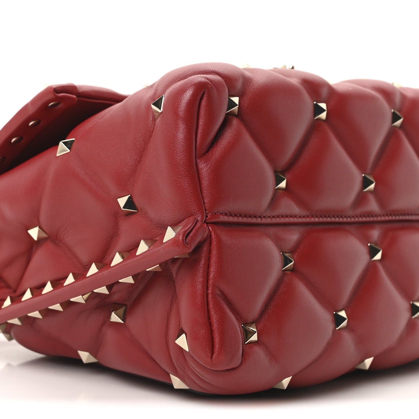 Nappa Medium Candystud Top Handle Bag Rosso Valentino